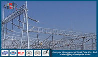 ISO de aço tubular 9001 das estruturas de serviço público Q235 da subestação do transformador de poder