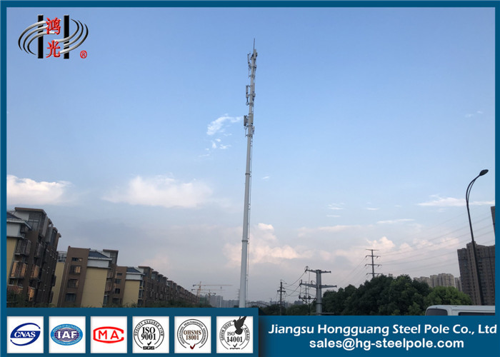 certificação Monopole sem fio do Iso da torre da pilha das torres de comunicação do sinal 4G